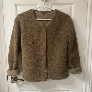 Uniqlo Pile Lined Fleece Cardigan Jacket (Size XS)
